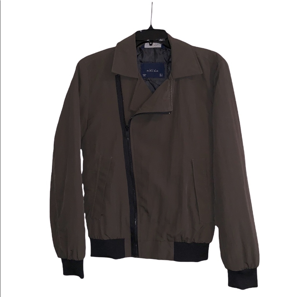 NEW Zara Men’s Bomber Jacket Hunter Green Sz S